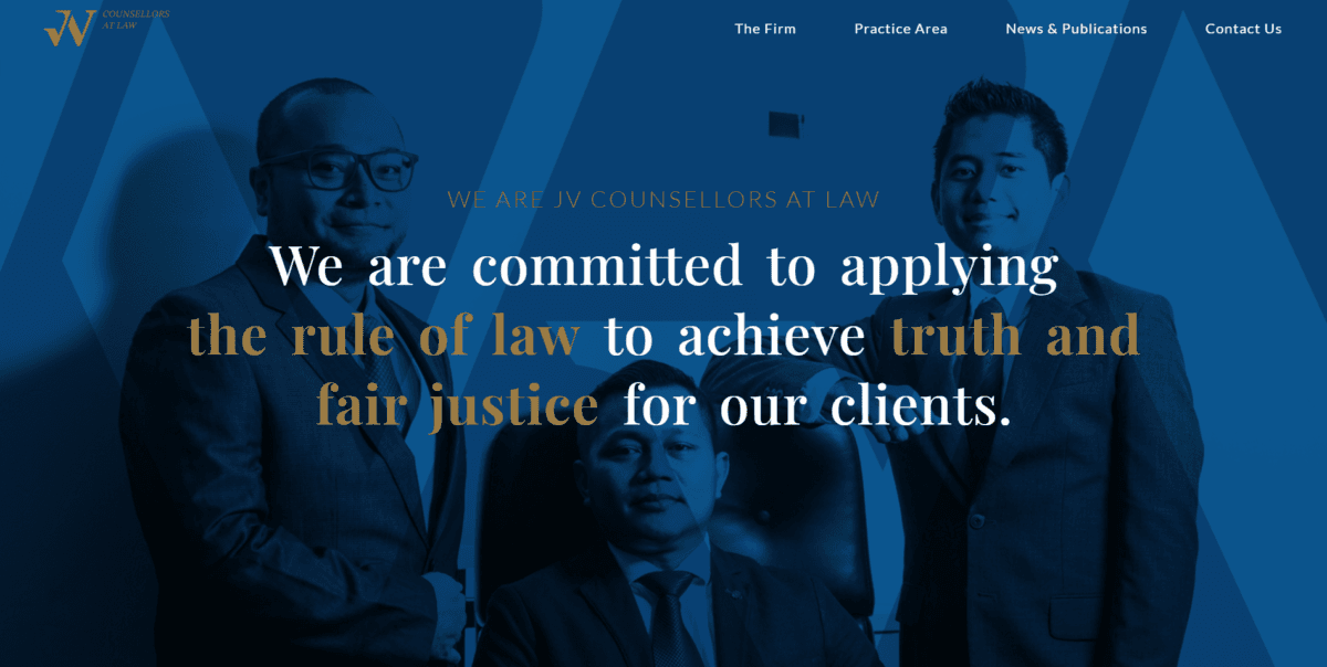 JV Law Office – Website Firma Hukum